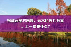祝融高座对寒峰，云水昭丘几万重。上一句是什么？