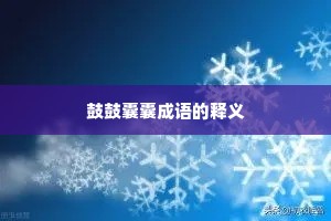 鼓鼓囊囊成语的释义