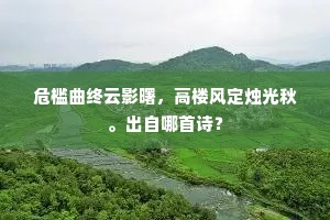 危槛曲终云影曙，高楼风定烛光秋。出自哪首诗？