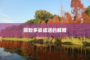 顾盼多姿成语的解释