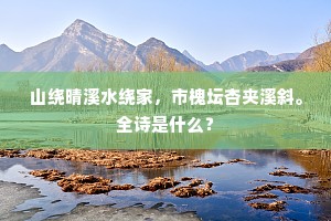 山绕晴溪水绕家，市槐坛杏夹溪斜。全诗是什么？