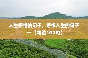 人生感悟的句子，感慨人生的句子 一 （精选100句）