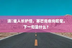 清閟谁人长护惜，寒芒竟夜尚昭莹。下一句是什么？