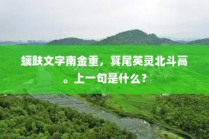 螭趺文字南金重，箕尾英灵北斗高。上一句是什么？
