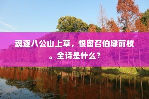 魂逐八公山上草，恨留召伯埭前枝。全诗是什么？