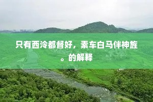 只有西泠都督好，素车白马伴神旌。的解释