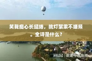 笑我痴心长缱绻，挑灯絮索不嫌频。全诗是什么？