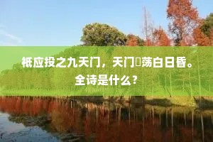 祗应投之九天门，天门詄荡白日昏。全诗是什么？