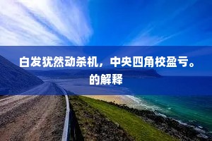 白发犹然动杀机，中央四角校盈亏。的解释