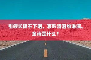 引领长陵不下咽，哀吟清泪纷淋漓。全诗是什么？