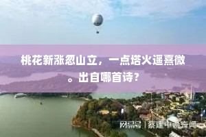 桃花新涨忽山立，一点塔火遥熹微。出自哪首诗？