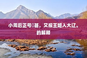 小周后正号咷甚，又报王姬入大辽。的解释