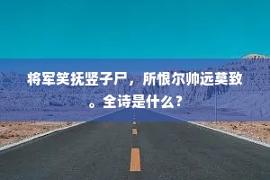 将军笑抚竖子尸，所恨尔帅远莫致。全诗是什么？