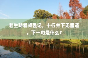 老生畴曩颇强记，十行并下无留遗。下一句是什么？