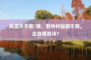 风流天子爱閒情，野杵村砧都不贱。出自哪首诗？