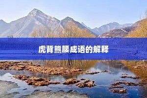 虎背熊腰成语的解释