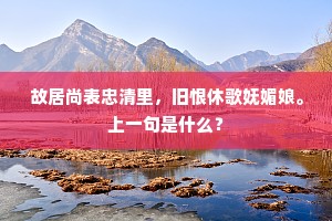 故居尚表忠清里，旧恨休歌妩媚娘。上一句是什么？