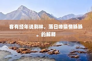 客有经年说别林，落日啼猿情脉脉。的解释