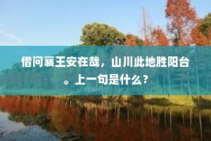 借问襄王安在哉，山川此地胜阳台。上一句是什么？