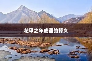 花甲之年成语的释义