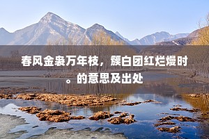 春风金袅万年枝，簇白团红烂熳时。的意思及出处