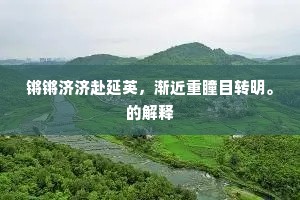 锵锵济济赴延英，渐近重瞳目转明。的解释