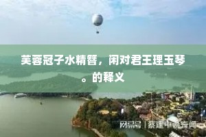 芙蓉冠子水精簪，闲对君王理玉琴。的释义