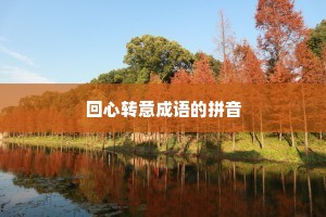 回心转意成语的拼音