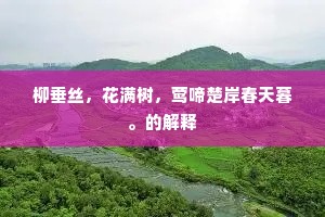柳垂丝，花满树，莺啼楚岸春天暮。的解释