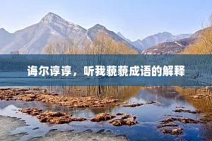 诲尔谆谆，听我藐藐成语的解释