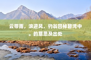 云带雨，浪迎风，钓翁回棹碧湾中。的意思及出处
