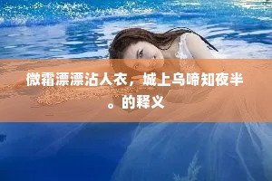 微霜漂漂沾人衣，城上乌啼知夜半。的释义