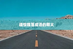 魂惊魄落成语的释义