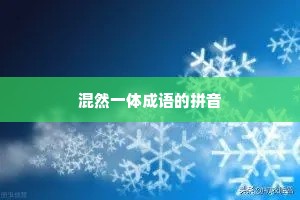 混然一体成语的拼音