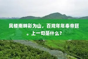 凤楼南畔彩为山，百戏年年奉帝筵。上一句是什么？