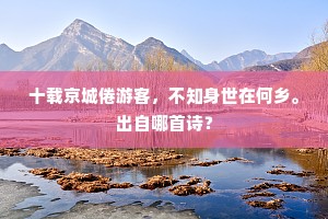 十载京城倦游客，不知身世在何乡。出自哪首诗？