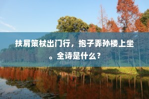 扶肩策杖出门行，抱子弄孙楼上坐。全诗是什么？