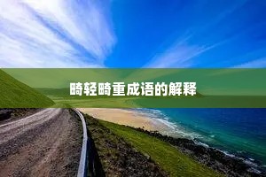 畸轻畸重成语的解释
