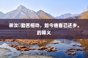 谢汝慇勤苦相劝，如今倦客已还乡。的释义