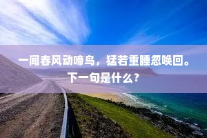 一闻春风动啼鸟，猛若重睡忽唤回。下一句是什么？