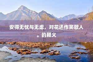 安得无忧与无虑，对花还作笑歌人。的释义