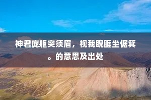神君庞躯突须眉，视我睨睚坐倨箕。的意思及出处