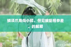 鳞须爪角尚小碎，但见蜿蜓相参差。的解释