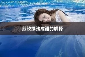 煎胶续弦成语的解释