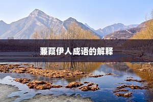 蒹葭伊人成语的解释