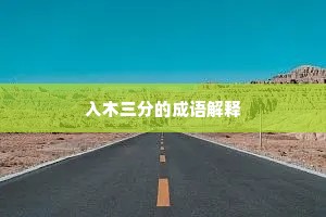 入木三分的成语解释