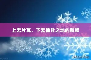 上无片瓦，下无插针之地的解释