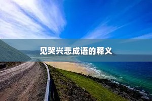 见哭兴悲成语的释义
