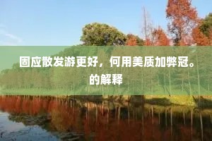 固应散发游更好，何用美质加弊冠。的解释