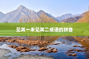 见其一未见其二成语的拼音